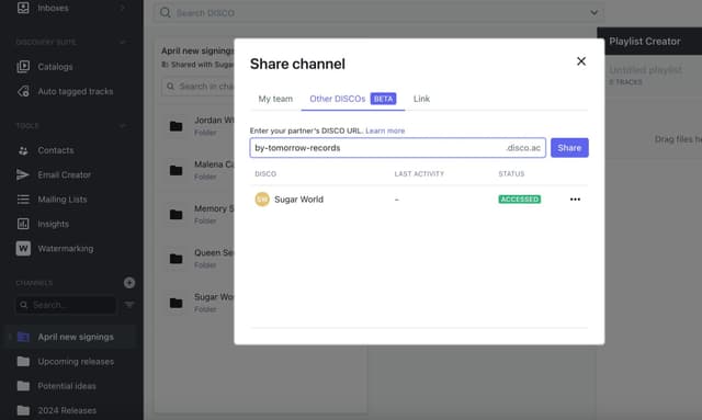 A Simpler Way to Share Channels in DISCO
